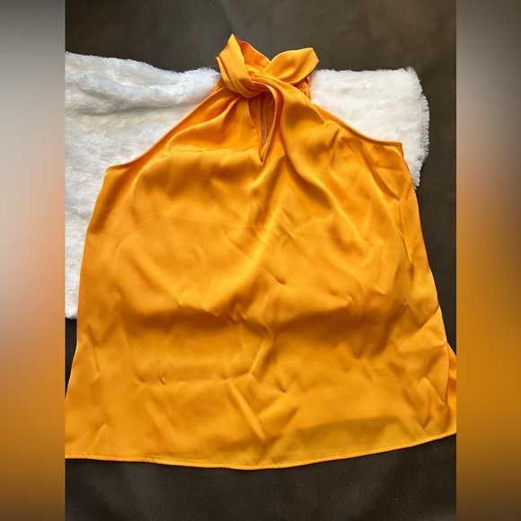 Joie Orange Polyester Sleeveless Knot Top Size Medium - Picture 1 of 3
